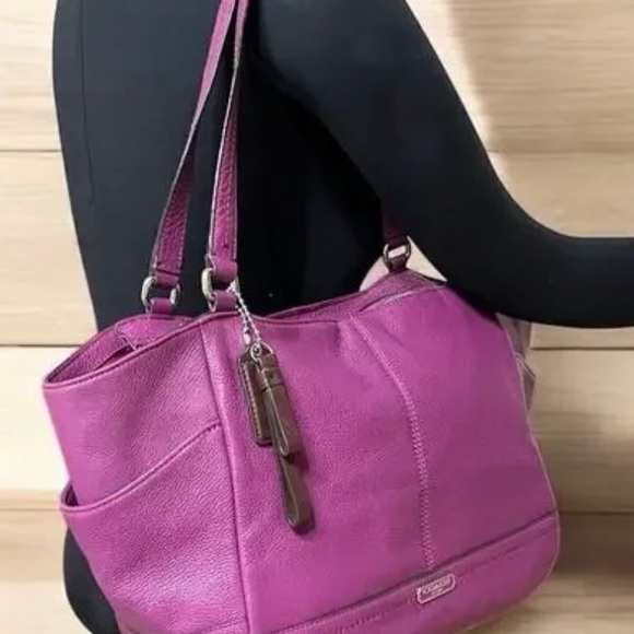 Coach Carrie Pebbled Leather Tote - Picture 2 of 14